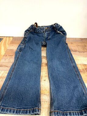 Carhartt Kids Denim Dungaree Jeans Size 4 With Adjustable Waistband
